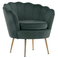 2 Piece Shanaya Velvet Armchair & Ottoman Set